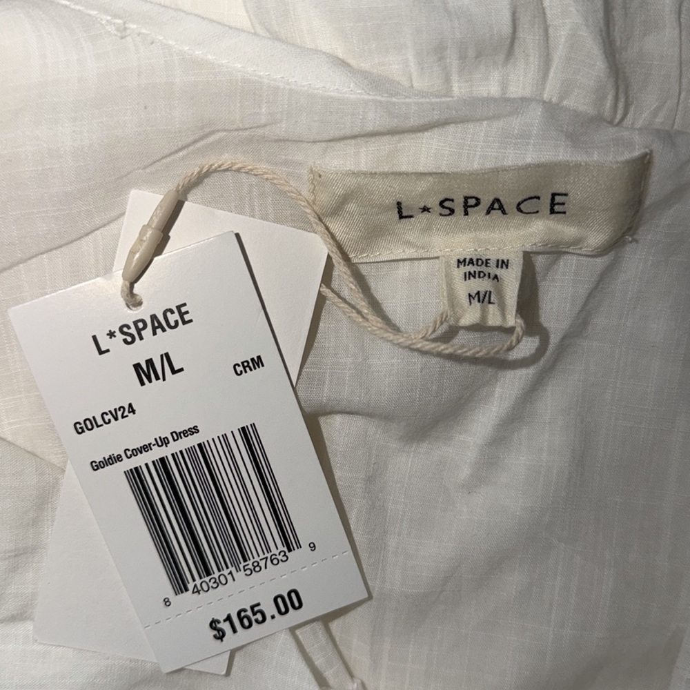 L*Space Goldie Cover Up in Cream, M/L - Picture 7 of 9